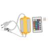 JANDEI - Controller per Strisce LED 220v RGB da Esterni. Supporta fino a 1300 W e 80 metri di Striscia, Larghezza 12mm. Include Telecomando, Connettore e Tappo Terminale