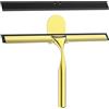 Radikor Tergivetro per Doccia, 25.5cm Pulisci Vetro Doccia Acciaio Inox con Gancio, Tergivetro Doccia Tergicristallo Doccia, tergidoccia per Finestre, Specchi, Bagno, Incl. 1 Labbro e 1 Gancio, Oro