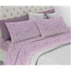 Riad Arredo Set Completo Letto 100% Cotone Morbido - Set Lenzuola con federe Mano Delicata Made in Italy (Bali Rosa, Matrimoniale Maxi)