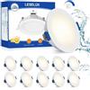 Leselux Faretti LED da Incasso per Cartongesso dimmerabile Con Triac Dimmer, 10x IP65 Luci da Incasso 6W Bianco Naturale 4000K AC 220V-240V, Spot Led Incasso Ultrasottili 35mm, Faretto led incasso