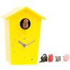 KOOKOO AnimalHouse giallo orologio cucù orologio da parete con 5 animali della fattoria registrazione naturali design moderno