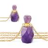 SUPERFINDINGS Collana con Flacone di Profumo, Pendente con Flacone di Profumo in Cristallo, Collana con Diffusore di Olio, Fiala di Pietre Preziose San Valentino, Festa della Mamma