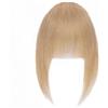 MY-LADY Frangia a Clip Capelli Veri 14g, Leggera Frangetta Finta Francese con Tempie, Biondo Scuro Posticci Frangia Frontale Extension per Correggere i Contorni del Viso, Clip in French Bangs (#27)
