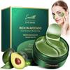 GAOMESIA 60 Patch Occhi Idratanti, Maschera Contorno Occhi con Collagene, Acido Ialuronico e Avocado, Anti Occhiaie, Anti Borse, Anti Rughe, Riduce Gonfiore, Levigante e Rinfrescante