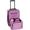 Rockland Set di valigie verticali Softside moda, rosa, Taglia unica, Set di valigie verticali Softside moda