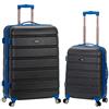 Rockland Melbourne Hardside - Trolley espandibile con ruote girevoli, Grigio, Taglia unica, Melbourne