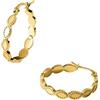 Purelei® Purelei, orecchini a cerchio in cocco, eleganti orecchini con dettagli ovali opachi e sfere di metallo, acciaio inossidabile in oro, argento o oro rosa, diametro 24 mm, Normal, Acciaio