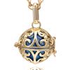Morella Collana Donna in Acciaio Inox Oro 70 cm con Ciondolo Oro e Sfera di zirconi Blu Ø 16 mm in Sacchetto di Velluto