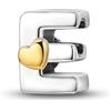 Parmuz charms lettere per bracciali collana fai da te 925 ciondoli in argento sterling A-Z Golden Heart Alfabet perle iniziali regalo di gioielli per donne