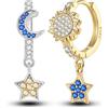 Parmuz Orecchini a Cerchio in Argento Sterling 925 per Donne Grandi Piccoli Huggie Vari Moda Orecchini Alla Moda Gioielli per Feste di Compleanno Regalo di Natale