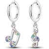 Parmuz orecchini donna argento 925 pendenti piccoli con pietre Star Moon Boho vintage piuma set di orecchini a cerchio Piccolo regalo di gioielli per le orecchie da abbraccio