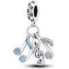 Parmuz 925 Ciondoli in argento sterling per braccialetto Caro stella Moon Travel Butterfly Cross Ciondoli per donna che penzola Follers Pearls Jewelry Gift
