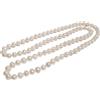 Treasure Bay TreasureBay Collana lunga con perle d'acqua dolce bianche da 9 a 10 mm, per donna e uomo, lunghezza 75 cm, Perla, Perla