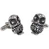 Italysmani Gemelli da polso per camicia Gufo portafortuna - Owl Cufflinks - Made in Italy