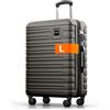 Travely Valigia in policarbonato grande 67 cm L - volume interno 60 L - valigia rigida molto robusta con rotelle morbide e serratura TSA, Valigie, valigie e trolley, valigie con rotelle
