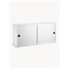String Furniture Armadietto con ante scorrevoli String System, larg. 78 x prof. 20 cm - Bianco