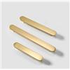 SYZOW 6 maniglia per armadi dorate, per mobili da cucina, colore oro, ottone, distanza tra i fori 128 mm