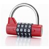 Hyxodjy 1 confezione di lucchetto, resistente alle intemperie, a 4 cifre, con combinazione in metallo e acciaio placcato, antiruggine, per scuola, palestra e sport, Locker Hasp Cabinet & Storage (rosso)