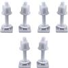 TopHomer 6 pezzi Viti per Coperchio WC in Plastica Cerniere per Coperchio WC Viti per Sedile WC Kit di Riparazione per la Maggior Parte dei Sedili WC per Riparazione Fai da Te del Bagno