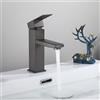 XWIHTR miscelatore bagno caldo e freddo in acciaio inox con cursore silenzioso in ceramica, monocomando, miscelatore a risparmio d'acqua per lavello per bagni, lavabi, piccole cucine, etc. (nero)