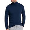 GARDA - 3pz Maglietta Uomo Manica Lunga, Collo Alto, Lupetto, Intimo Uomo 100% Caldo Cotone Art. 6317 (Blu, 3/S)