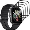 Jaavkkma 4 Pezzi Pellicola Protettiva per Amazfit GTS 3 42mm Vetro Temperato, Anti-graffio/HD, 3D Curva Protezione Schermo per Amazfit GTS 3 42mm - PMMA Film Protettivo Composito