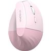 KYSONA EM18 Mouse verticale ergonomico senza fili, design Ergo, mouse senza fili Bluetooth, clic silenzioso, DPI regolabile a 5 livelli, mouse per tunnel carpale, per computer, PC, Mac, laptop, rosa