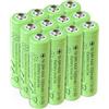 SPMST Batterie ricaricabili Ni-MH AAA 1,2V 1000mAh a grande capacità, adatte per giocattoli piccoli/schede wireless, scarica spontanea ridotta e ricaricabili (12pezzi)