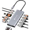 NOVOO NHM12S-MS12 - Docking Station USB C 12 in 1