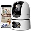 Imou 3K(3MP+3MP) Telecamera WiFi Interno con Doppia Lente, 360°Copertura