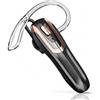 Micool Cuffie Bluetooth V6.0 con cancellazione del rumore AI & 38 ore di conversazione - Auricolari singoli, doppio accoppiamento, auricolare Bluetooth leggero per guida/ufficio/magazzino (nero/oro)