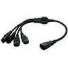 Eonvic - Cavo di alimentazione con splitter a Y, da maschio IEC 320 C14 a femmina 4XC13 (50 cm)
