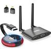 TIMBOOTECH HDMI Wireless Trasmettitore e Ricevitore 4K/5.8G, VGA&HDMI Doppio Schermo Transmitter Receiver, 165FT Streaming Audio Video da Laptop/TV Box/Camera/USBC/PS/Bluuray a HDTV/Monitor/Proiettore