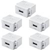GAOUTO 5 moduli di alimentazione USB: presa da 220 V su trasformatore da 5 V, presa di ricarica USB da 2,1 A, adattatore di commutazione per smartphone e dispositivi U-S-B
