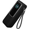 kwmobile Custodia Compatibile con Anker Power Bank 25000mAh (A1695H11) - Cover Caricatore Portatile - Protezione Batteria Esterna in Silicone Aniturto - nero