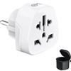 Cable Matters Adattatore universale da viaggio UE Tipo E/F | Accetta spine Tipo A/B/C/G/I/J/L/N, Uscita Tipo E/F maschio per Germania, Francia, Spagna e prese Schuko