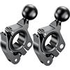 iMESTOU 1 Ram Ball Adattatore per Manubrio in Alluminio 1 con Base a Sfera per Manubrio da Lavoro con Ram Bike Phone Mounts (2)