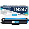 LCL Cartucce di Toner Compatibile TN243 TN247 TN-247 TN247C TN-247C(1Ciano) | 2300Page Sostituzione per Brother HL-L3210CW HL-L3230CDW HL-L3270CDW MFC-L3710CDW MFC-L3750CDW MFC-L3770CDW MFC-L3730CDW
