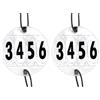 HKM 558204 Turniernummern 1 Paar, verstellbar, M (Confezione da 2)