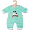 Heless 2181 - Pagliaccetto per bambole, motivo: pinguino, in morbido velours con ricami di alta qualità, taglia 35 - 45 cm