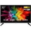 Kiano TV LED Kiano SlimTV 32 HD Ready HDMI USB PVR registratore immagine HD