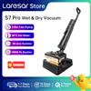 Laresar S7 Pro Aspirapolvere Senza Fili Bagnato e Asciutto, Mopa, Pulizia Lay-Flat, Asciugatura Rapida 5 Min, Autopulizia 80°C, Aspirazione 19000 Pa, Anti-Ingroppamento, 50 Min Autonomia,