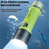 JIASHUAIXIN Torcia subacquea a luce forte, LED per immersioni notturne, super luminosa, per acque profonde, di livello professionale, impermeabile P50, per esterni