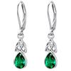 REDSUN Orecchini a goccia in argento Sterling 925 con pietra di luna, turchese e opale per donna, gioielli celtici Leverback, ipoallergenici, eleganti orecchini pendenti, regalo per fidanzata, moglie