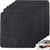 Mythlon 6 Pezzi Panni in Microfibra Neri 20x20 cm - Panno Barista & Strofinacci Cucina Piccoli - Tessuto a Nido d'Ape Super Assorbente per Macchina Caffè, Vetri, Auto & Casa - Senza Pelucchi e Aloni (Nero)
