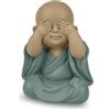 Zen Light Zen'Light Statua Buddha Vue in posizione mitica - Non vedere nulla - Baby Buddha riconosciuto simbolicamente - Umore pacifico e sereno - Decorazione Zen - H 10,5 cm