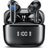 Puqo AI Cuffie Traduzione, Buletooth 5.4 Auricolari Traduzione con 144 Lingu, 200+ AI Applicazioni, 3 in 1 Auricolari Traduttori Istantanei con 4 Modalità di Traduzione, Cuffie Bluetooth per Viaggi/Affari