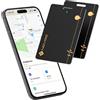 NOVOO Portafoglio sottile Tracker Ricaricabile Confezione da 2 carte Air Tag con Apple Find My (solo iOS) Smart Bluetooth Trovatore portafogli IP68 impermeabile SmartTag Card compatibile per