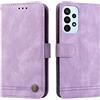 SEAHAI Cover per Samsung Galaxy A13 4G, Ultra Sottile Custodia Premium Pelle Portafoglio Kickstand Slot per Schede [RFID Blocking] TPU Antiurto Flip Cover Libro - Porpora