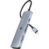 Tymyp Hub USB-C 6 in 1, adattatore USB C a doppio monitor con (4 K HDMI, USB A 3.0, lettore di schede SD/TF), Chromebook/Air Multiport Dock per Surface, laptop, XPS e altri dispositivi di tipo C